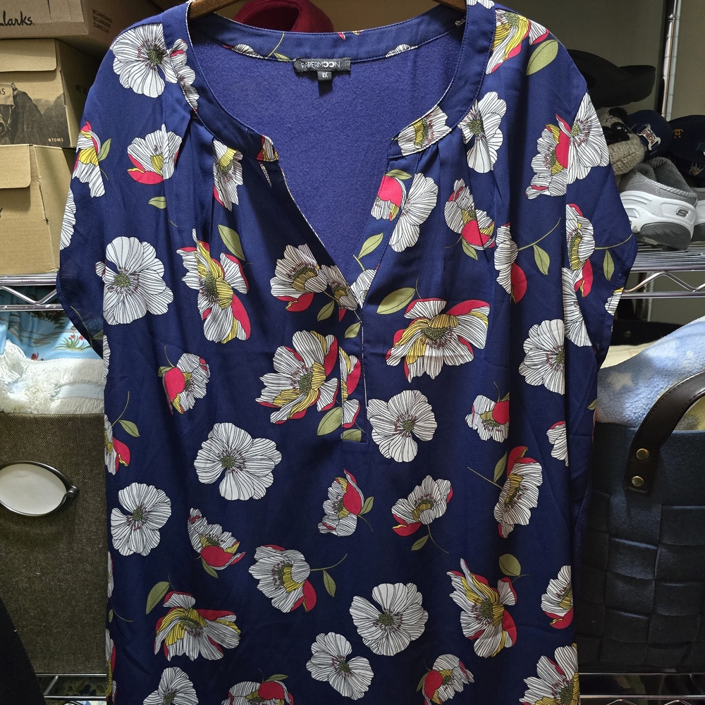 Papermoon Navy Floral Blouse